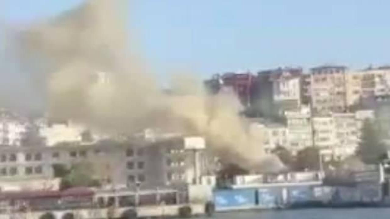 Beşiktaş'ta inşaatta korkutan yangın