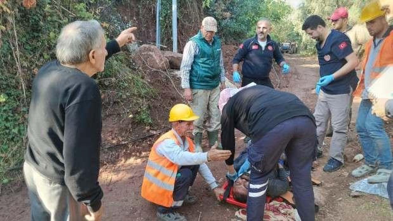 Bursa'da elektrik direğinden düşen işçi ağır yaralandı