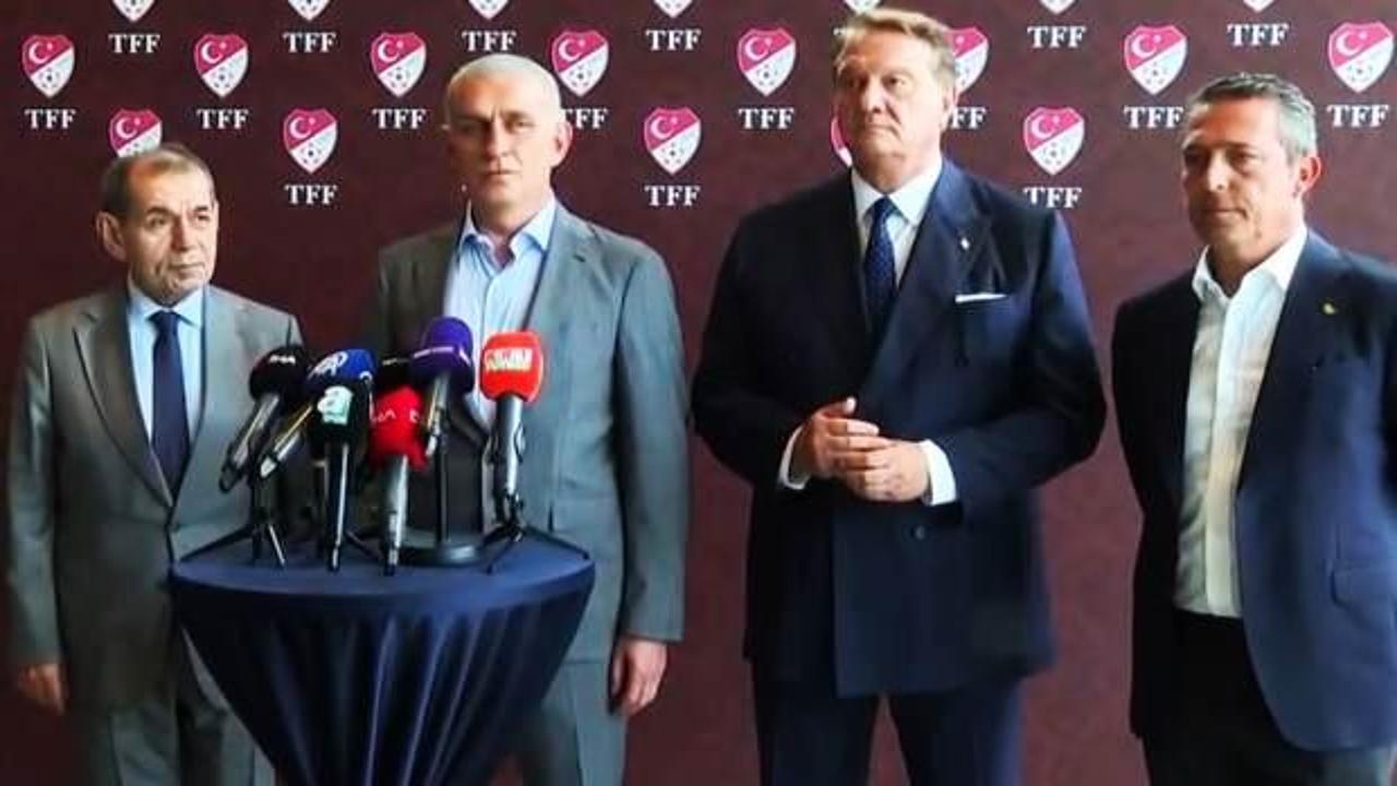 TFF ve 4 b&uuml;y&uuml;klerin başkanları bir araya geldi!