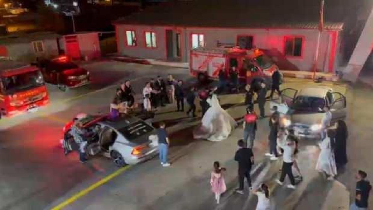 Garip bir d&uuml;ğ&uuml;n: Damattan vardiyadaki arkadaşlarına unutulmaz jest! 