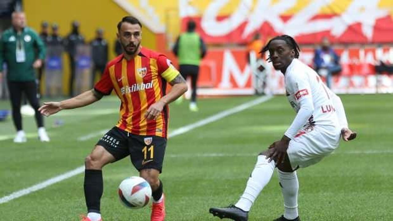 Kayserispor ve Gaziantep FK puanları paylaştı