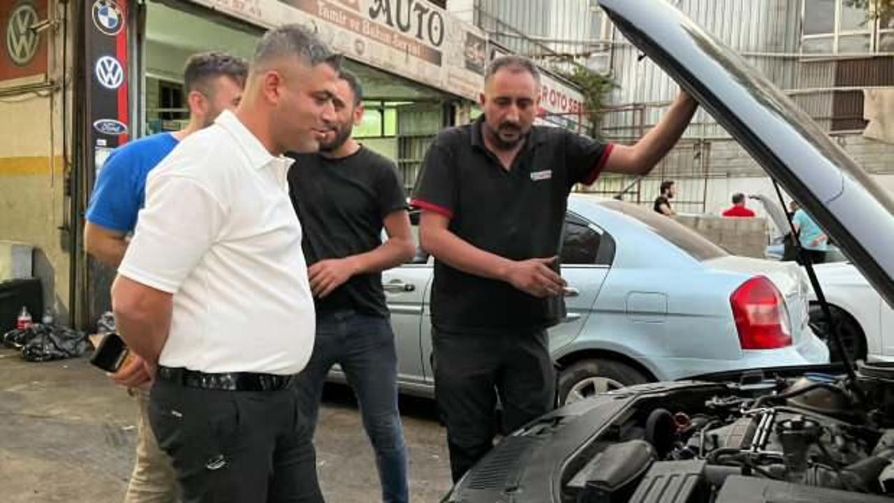 Otomobili tamirden erken &ccedil;ıkınca yaptığı hareket herkesi hayrete d&uuml;ş&uuml;rd&uuml;