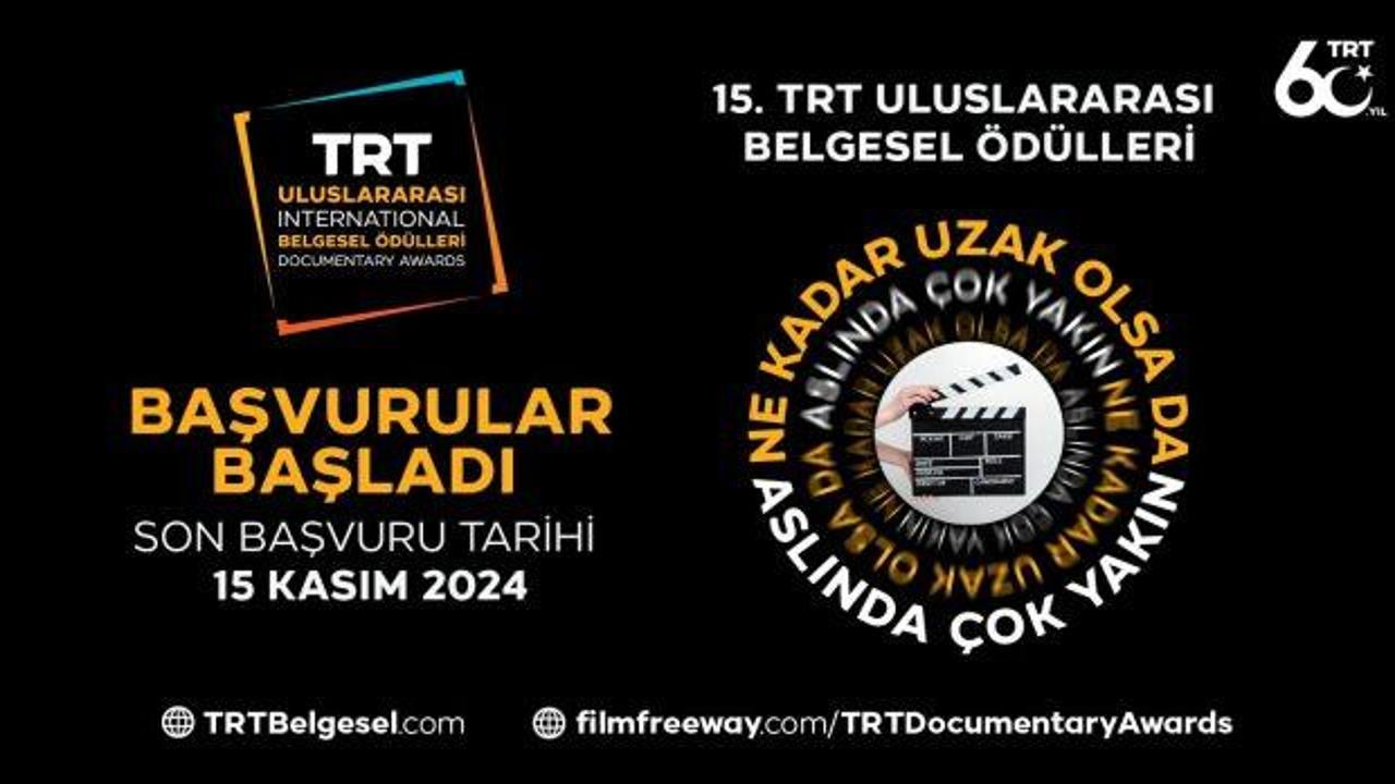 '15. TRT Uluslararası Belgesel Ödülleri'  başvuruları başladı