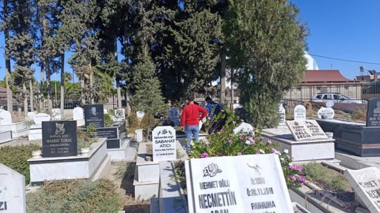 Tarsus'ta bir kişi mezar başında hayatını kaybetti