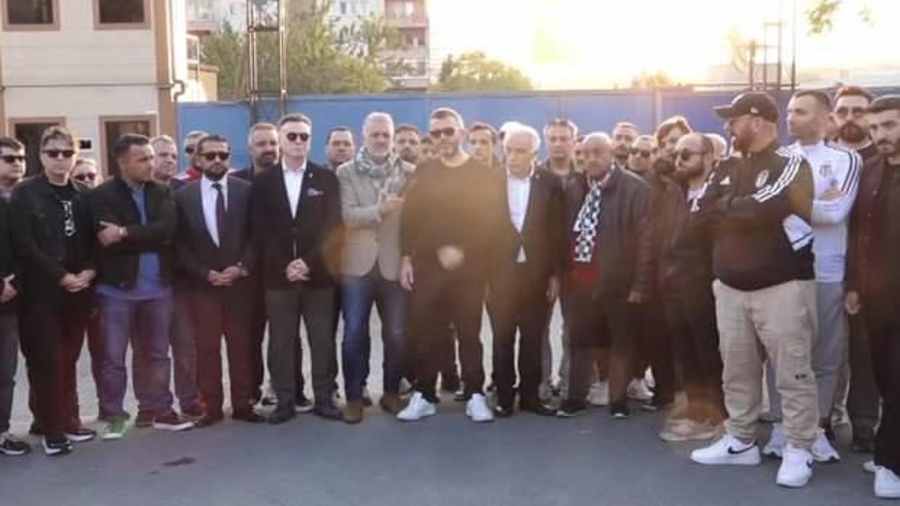 Beşiktaş'tan cezaevi &ouml;n&uuml;nde a&ccedil;ıkalama