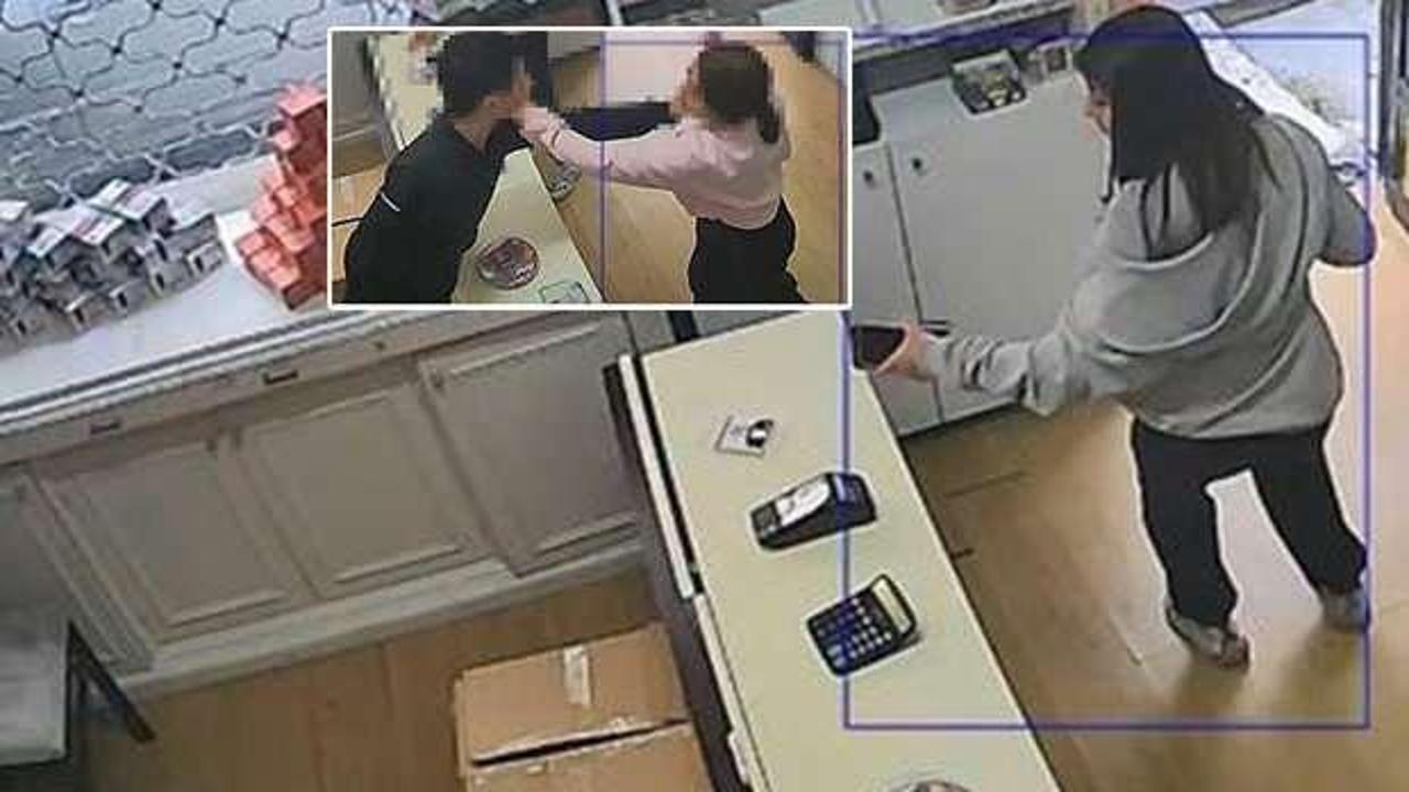 İki gen&ccedil; kızın hırsızlık oyunu! &Ouml;nce dans edip fotoğraf &ccedil;ektirdiler sonra tokat atıp...