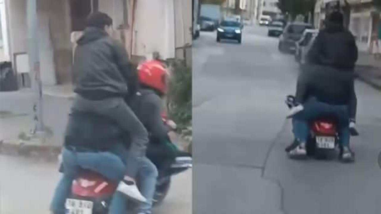 Pes dedirten yolculuk: Motosiklete sığmak i&ccedil;in &ouml;l&uuml;me meydan okudular!