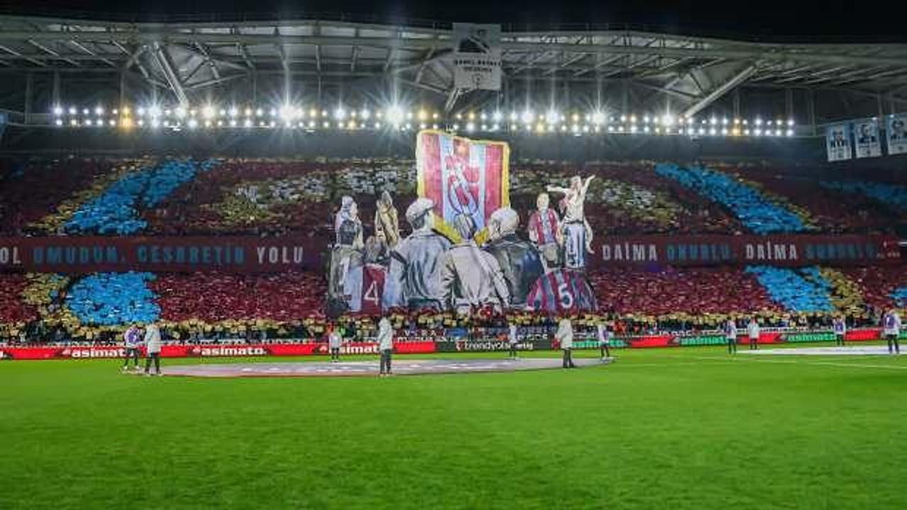 Trabzonspor'dan Fenerbahçe maçında koreografi şovu!