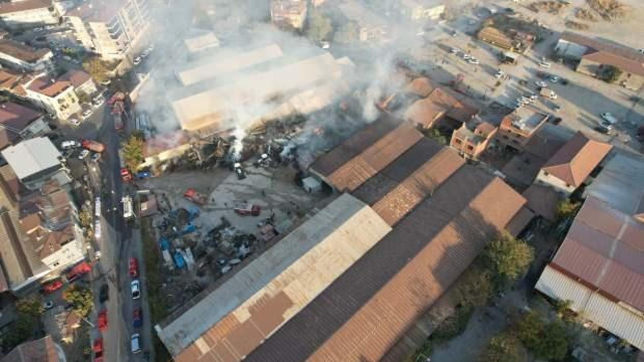 Denizli'de metal fabrikasında yangın