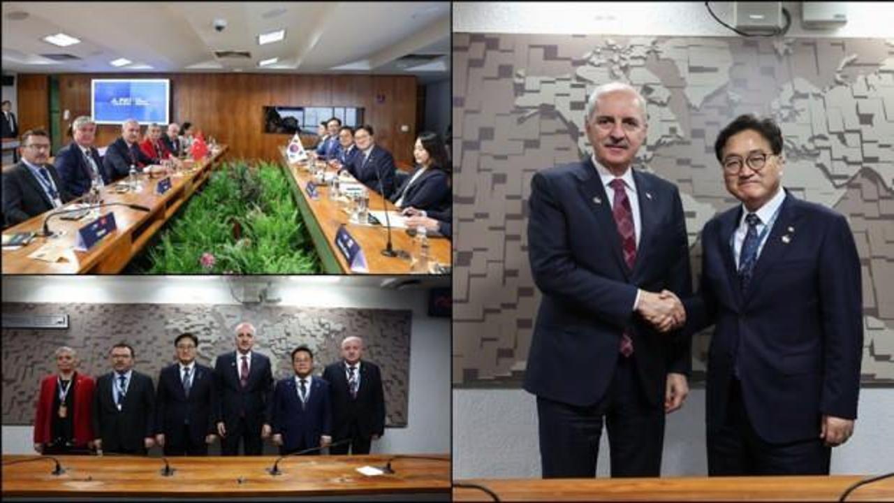 TBMM Başkanı Kurtulmuş, Güney Kore Ulusal Meclis Başkanı Woo ile görüştü