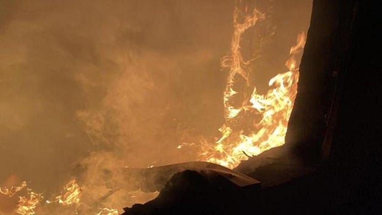 Aksaray'da k&ouml;m&uuml;r sobalı ev k&uuml;le d&ouml;nd&uuml;!