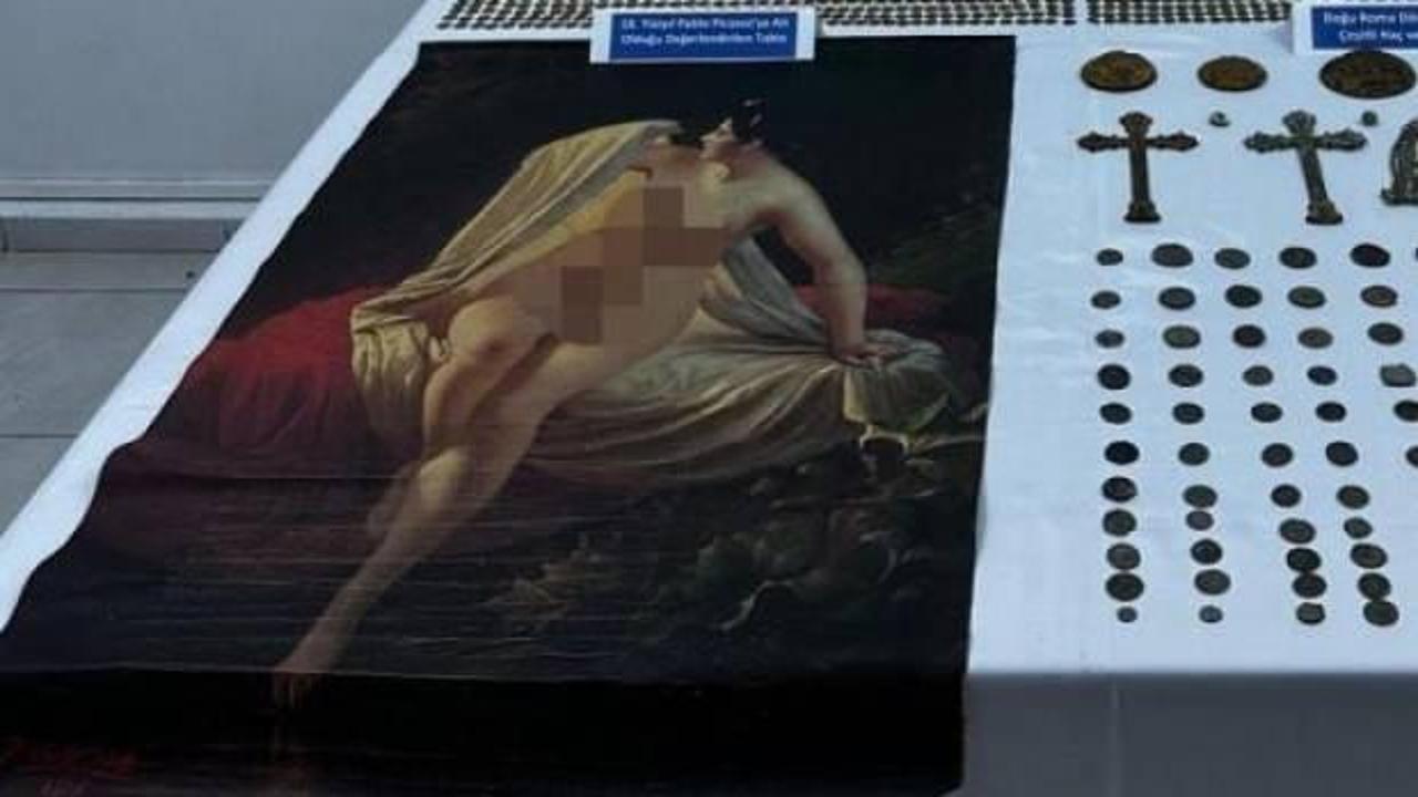 Bayburt'ta milyonluk Picasso tablosu ele geçirildi