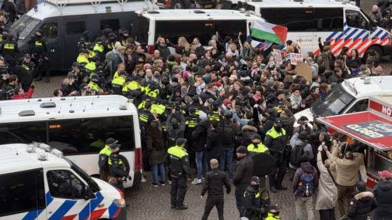 Filistin destek&ccedil;ilerine sert polis m&uuml;dahalesi