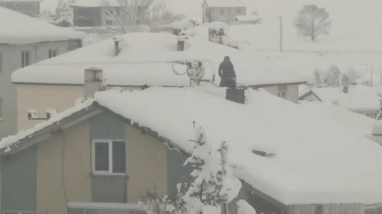 Karabük'te tehlikeli temizlik: Canlarını hiçe saydılar 