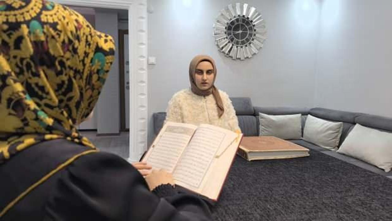 Görme engelli Medine 1.5 yılda hafız oldu: Belgesini Erdoğan'dan almak istiyor 
