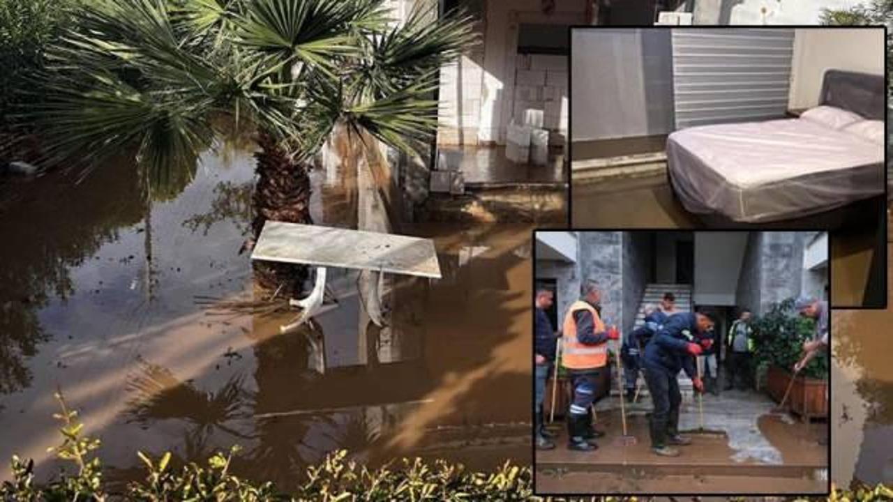 Bodrum’u sağanak vurdu! 60 ev ve 2 iş yerini su bastı