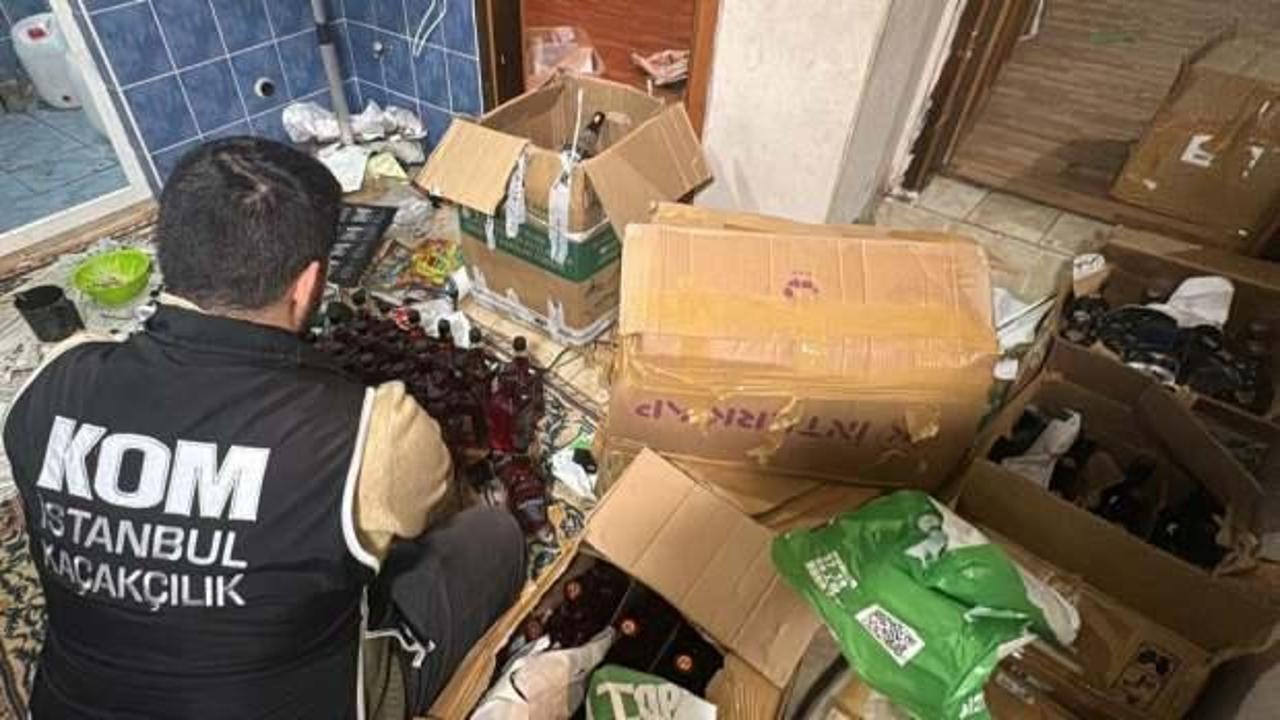 İstanbul'da 516 şişe sahte i&ccedil;ki ele ge&ccedil;irildi
