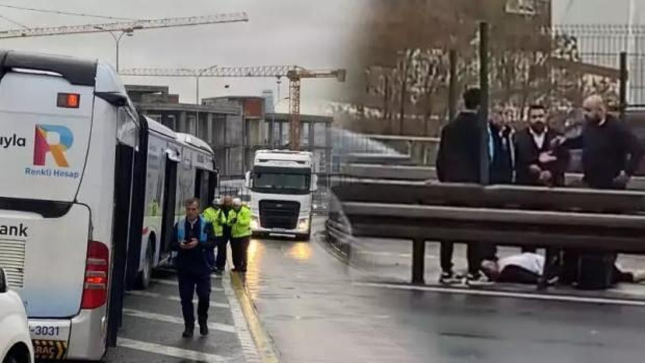 İstanbul'da korkutan kaza! Metrobüsten yolcu düştü