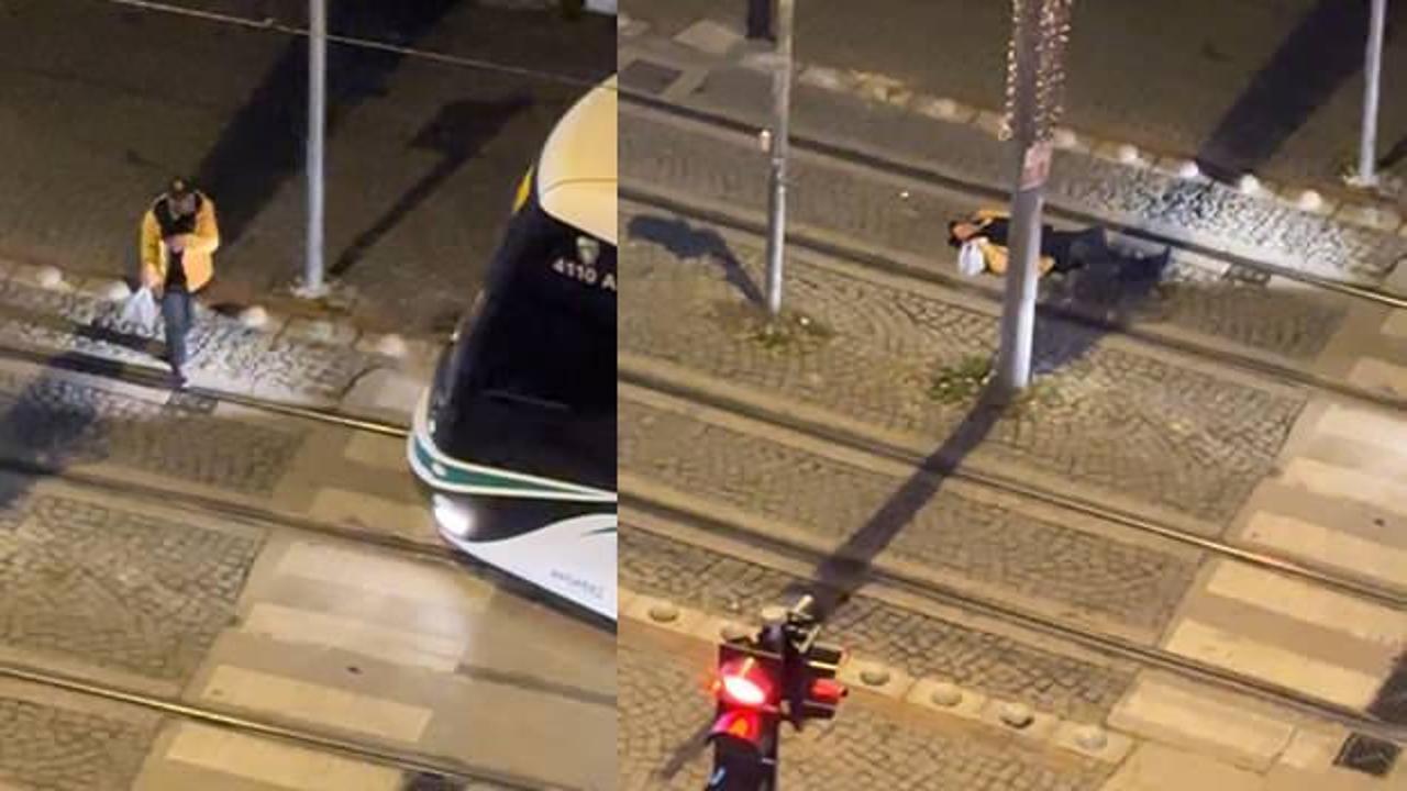 Y&uuml;rekleri ağza getiren keyif! Raylarda uykuya daldı