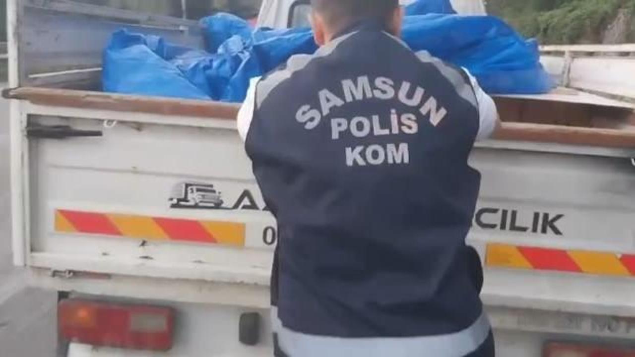 Samsun'da gele ge&ccedil;irildi: Tam 1 ton 200 litre!