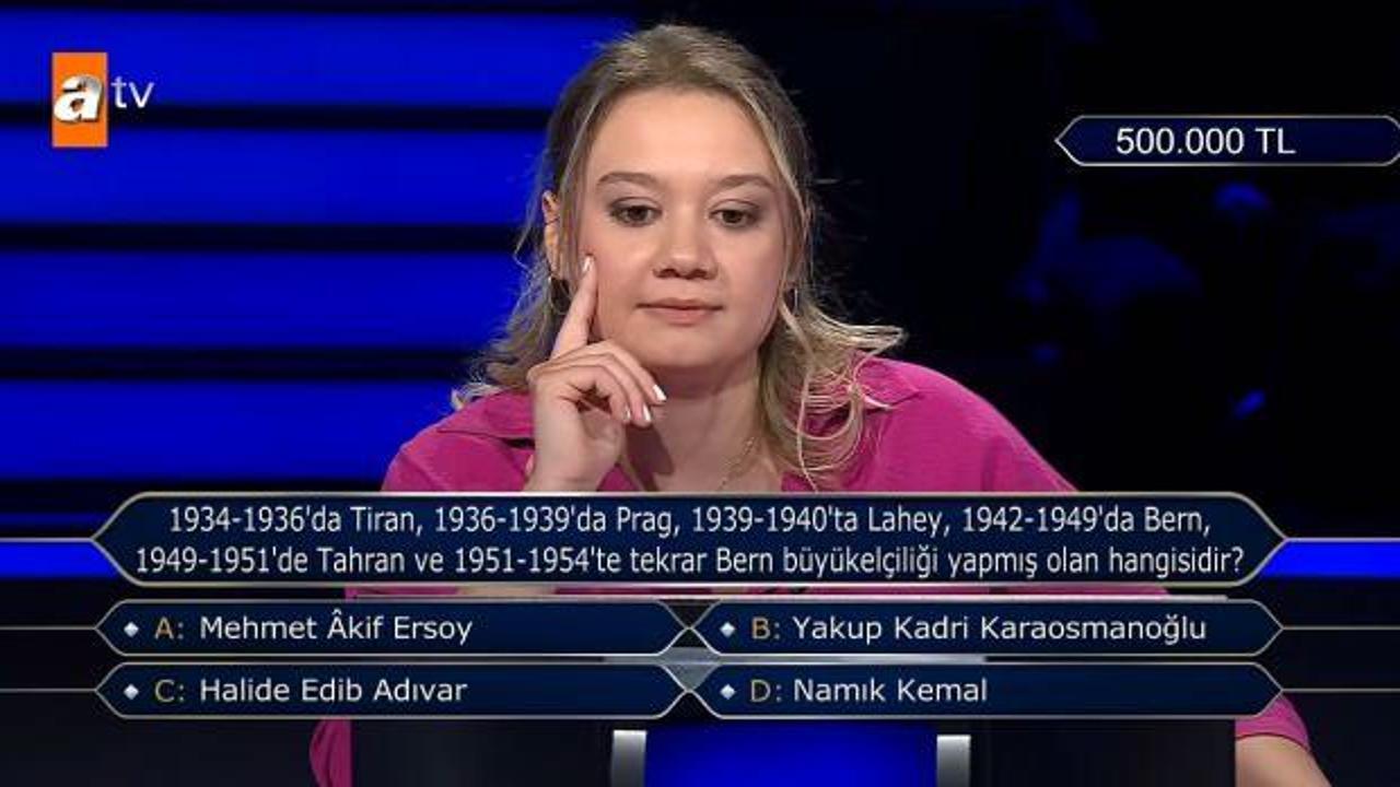Cumhuriyet yazarlarından hangisi büyükelçilik yapmıştır? Milyoner'de 500 bin TL'lik soru