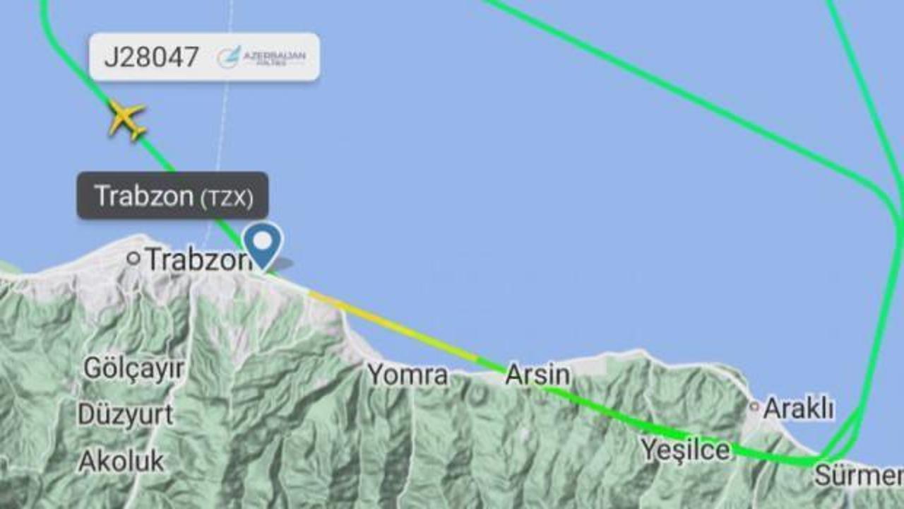Kazakistan'da düşen uçak, 3 gün önce Trabzon Havalimanı’na pas geçerek inmiş