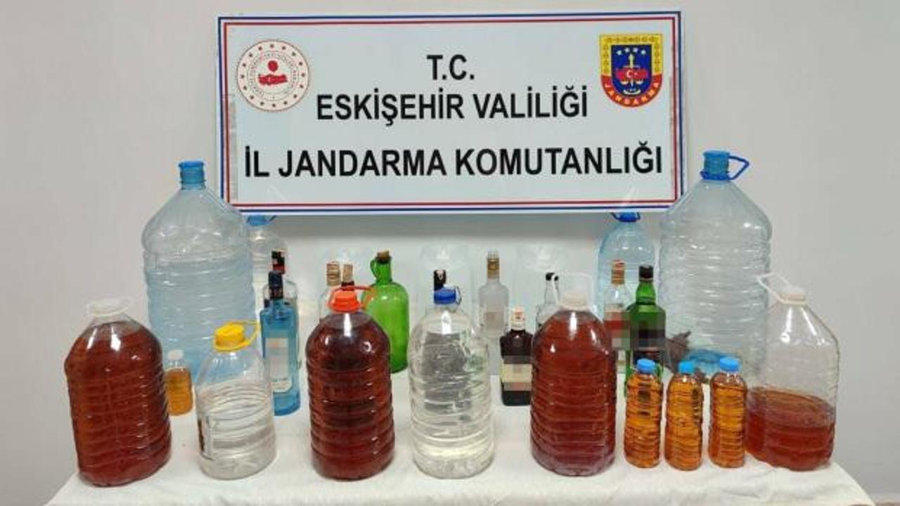 Eskişehir'de 78 litre sahte içki ele geçirildi