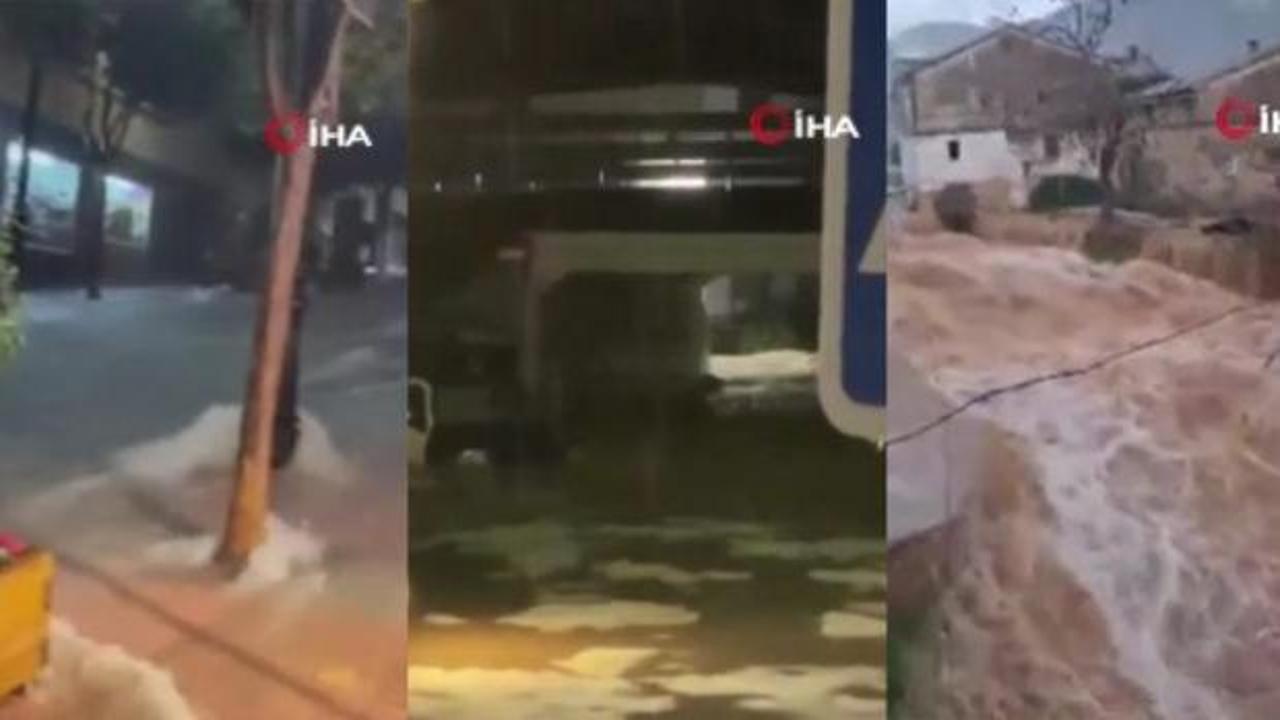 Popüler tatil beldesinde sel felaketi! 'Kırmızı alarm' verildi