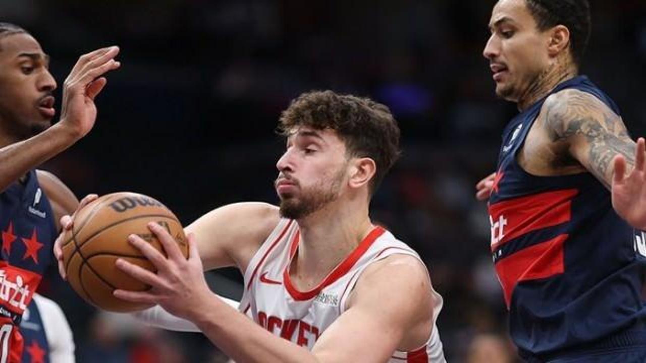 Alperen Şeng&uuml;n 26 sayıyla coştu! Rockets, Wizards'a şans tanımadı