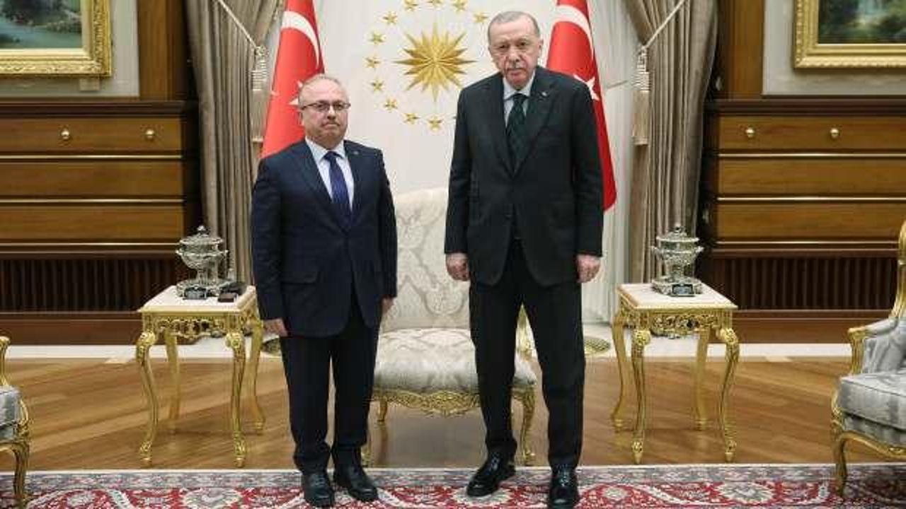 Cumhurbaşkanı Erdoğan, TMV Başkanı Akg&uuml;n ile g&ouml;r&uuml;şt&uuml;