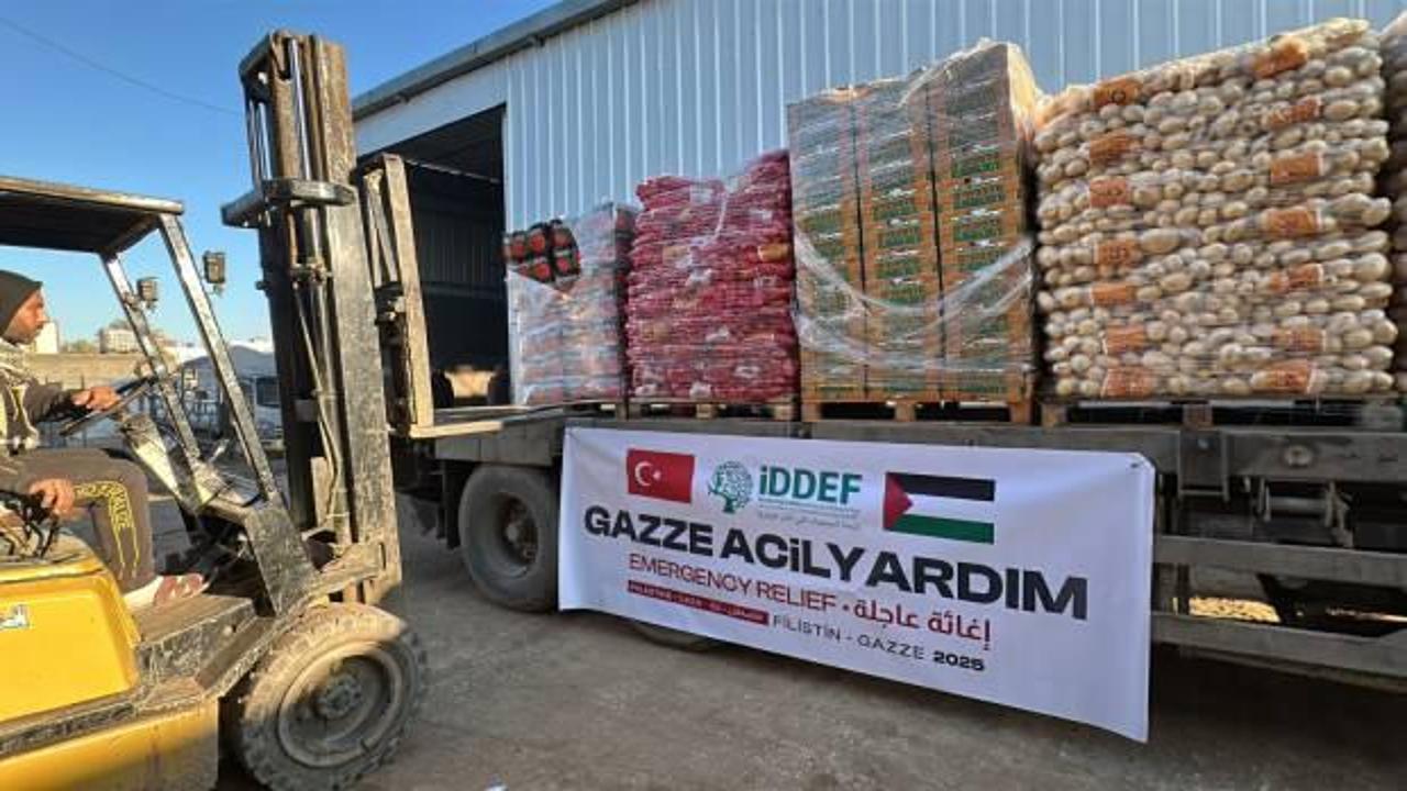 İDDEF'ten Gazze'ye 36 ton taze gıda yardımı
