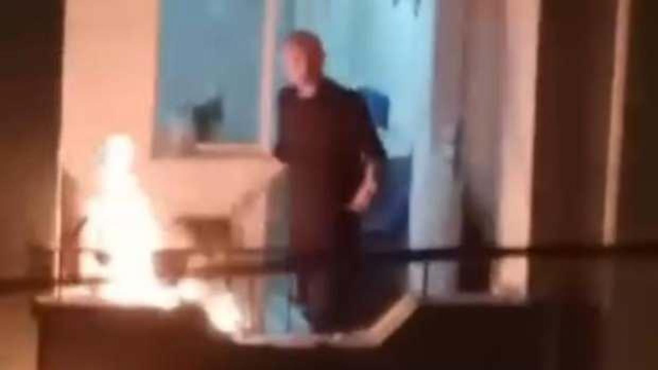 Ankara'da korkutan hadise: Cinnet getiren şahıs evinin balkonunu ateşe verdi