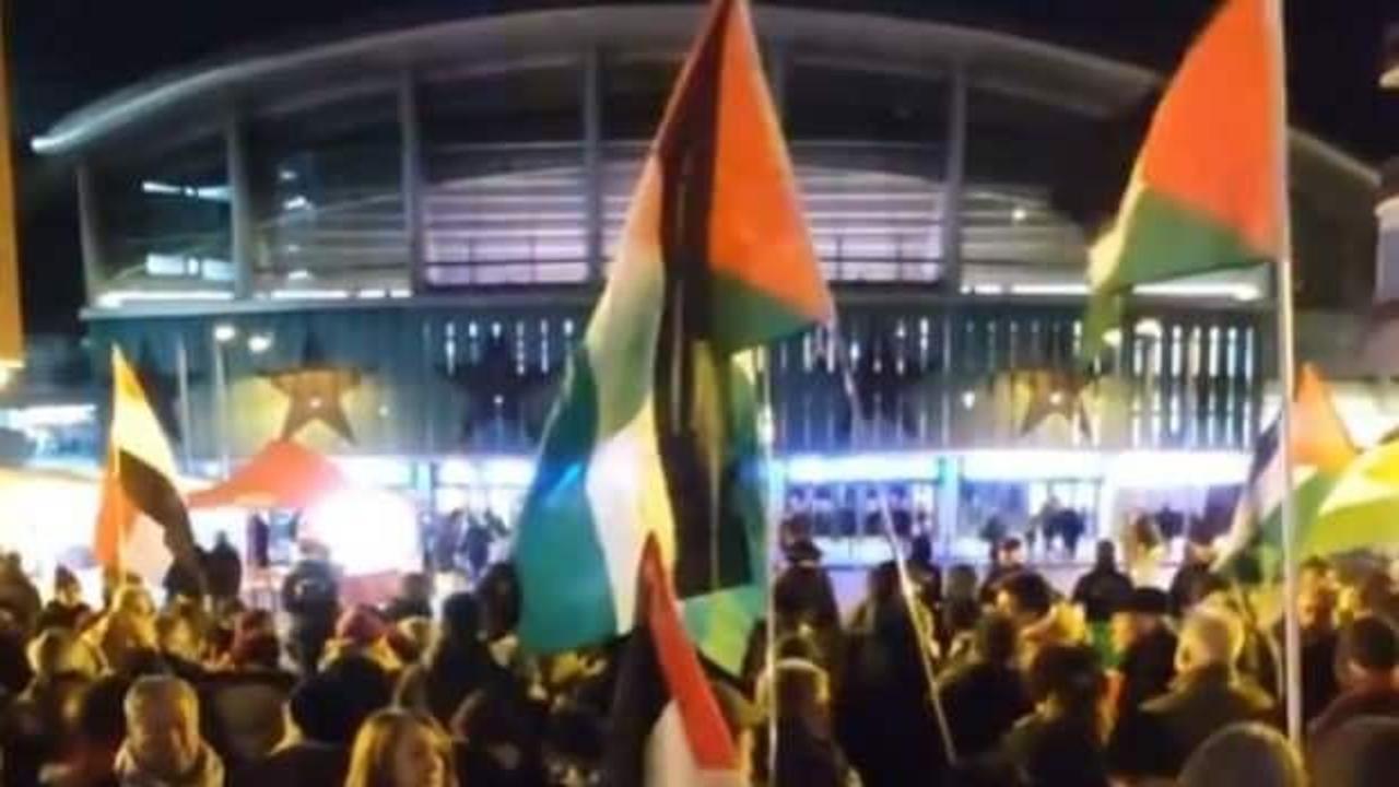 Euroleague'de rekor kırılan ma&ccedil; &ouml;ncesi Filistin unutulmadı: Soykırıma hayır!