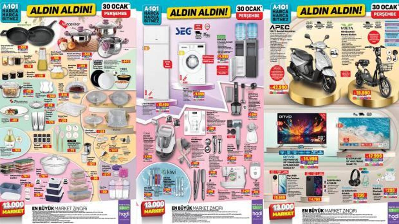 A101 30 Ocak aktüel ürünler kataloğu! Tartı, karyola, yatak, klozet takımı, oyun halısı, elbise askısı...