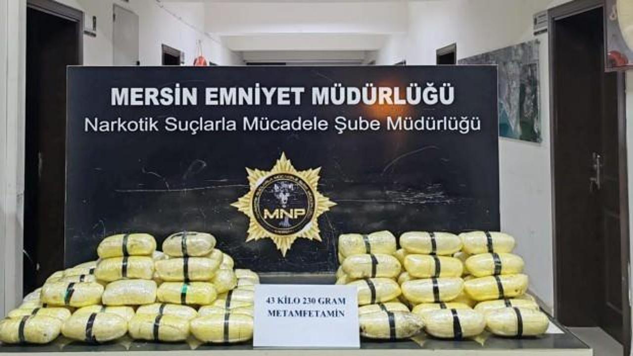 Mersin'de zehir tacirlerine operasyon: 43 kilo uyuşturucu ele ge&ccedil;irildi 