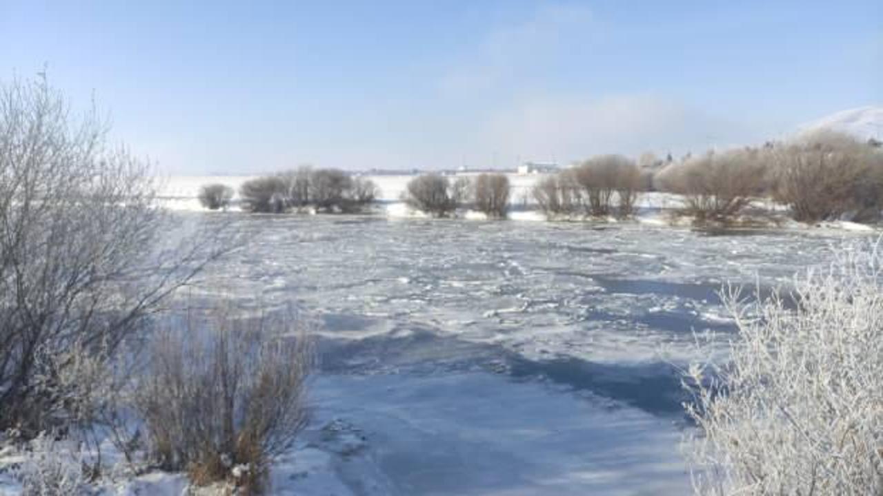 Bir ilçe buz kesti: Eksi 32,3'ü gördü!