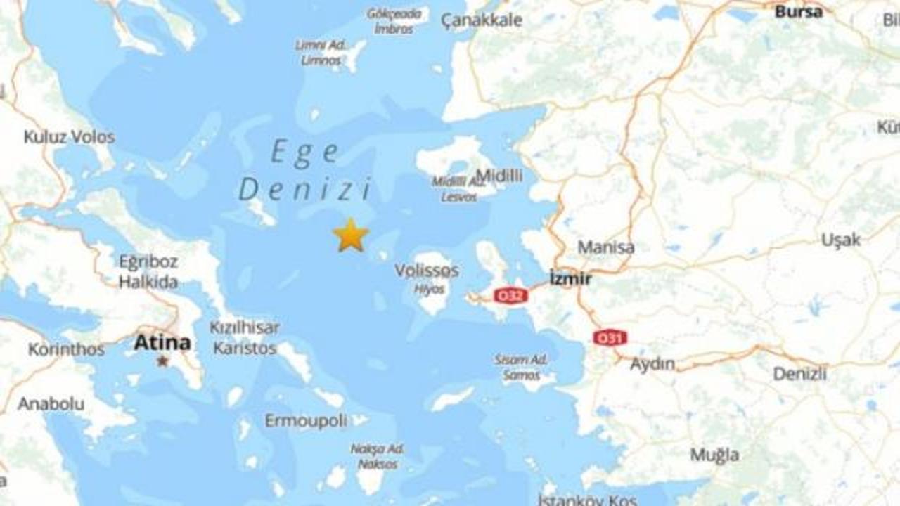 Son dakika! Ege Denizi'nde deprem