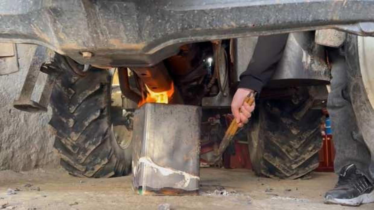 Ağrı'da hava eksi 20 derece! &Ccedil;alışmayan ara&ccedil;lara tehlikeli &ccedil;&ouml;z&uuml;m 