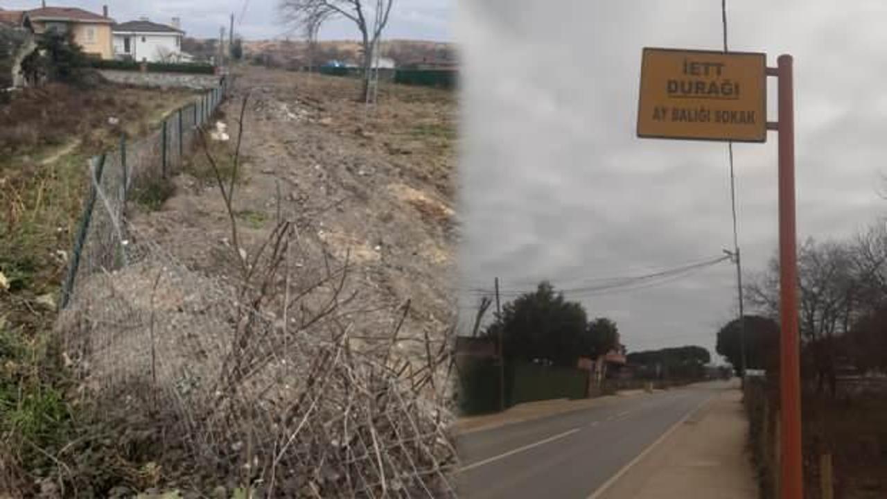 İstanbul&rsquo;da ilgin&ccedil; manzara: Tabela var, durak var, elektrik-su var, sokak yok! 