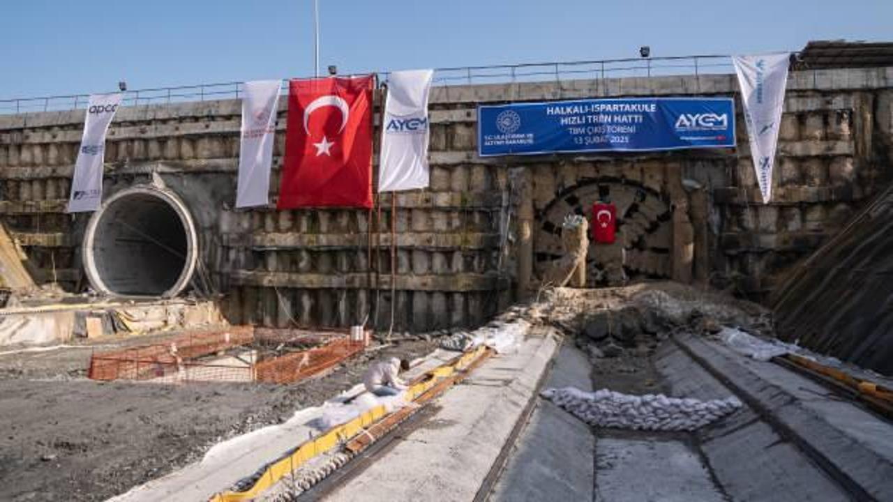 Halkalı-Ispartakule Demiryolu Hattında yeni gelişme! 2. tünelde de ışık göründü