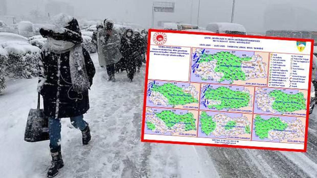 Meteoroloji'den uyarı &uuml;st&uuml;ne uyarı! 5 g&uuml;nl&uuml;k hava durumu yayınlandı