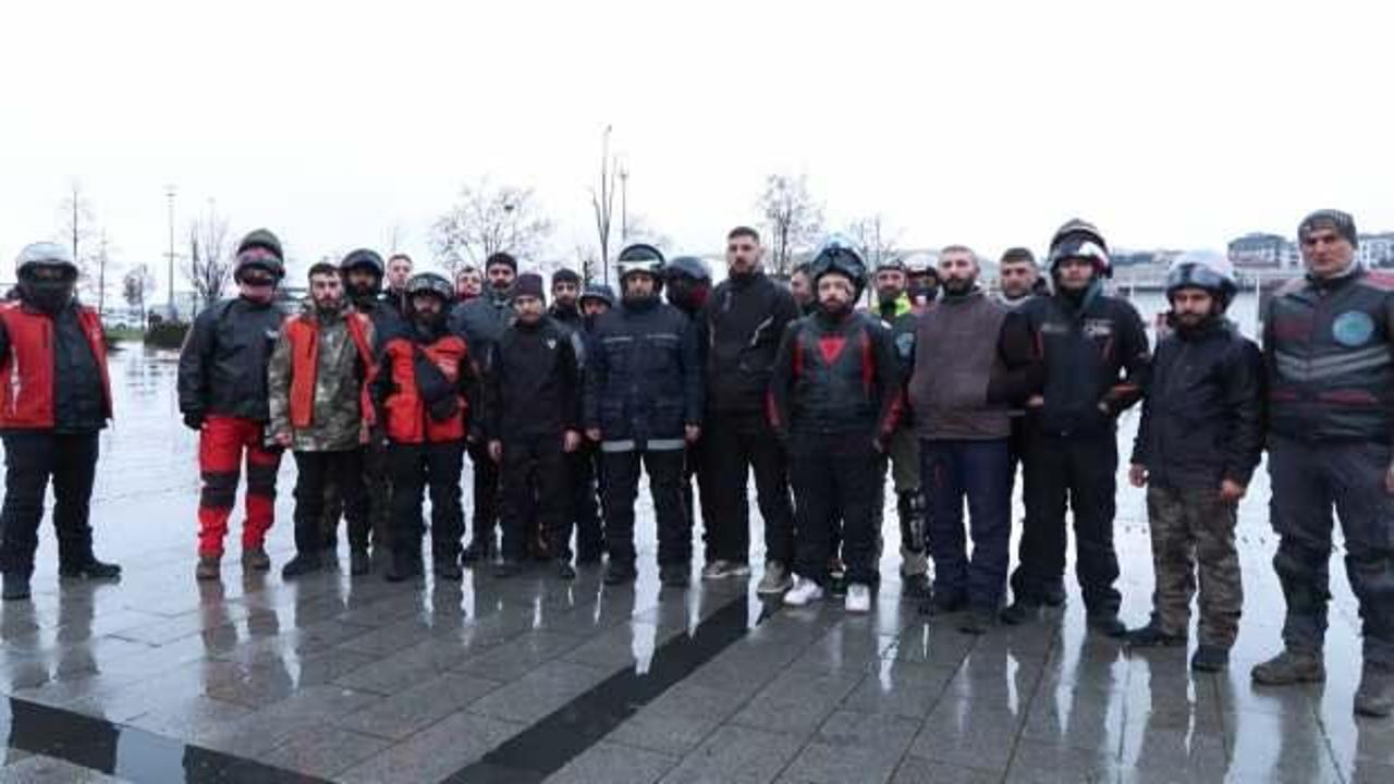 Pendik'te motokuryeler meslektaşları i&ccedil;in toplandı