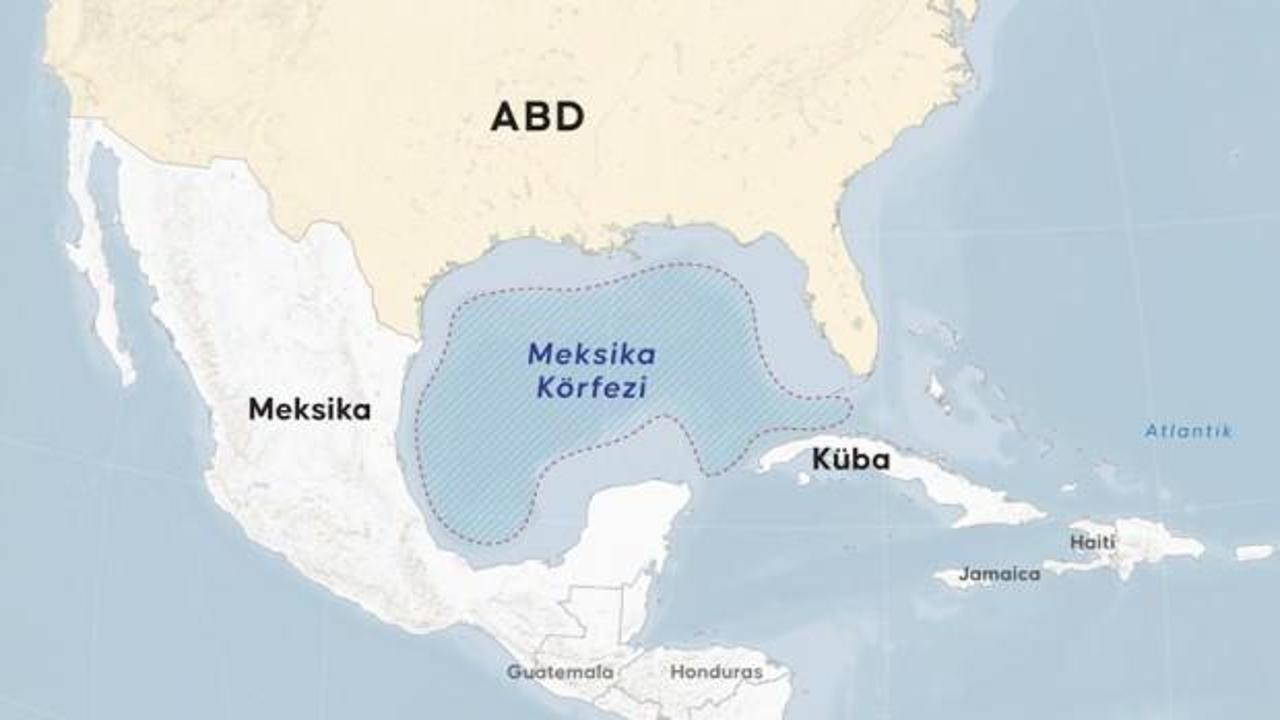 Meksika Körfezi'nin adı "Amerika Körfezi" olarak değiştirildi