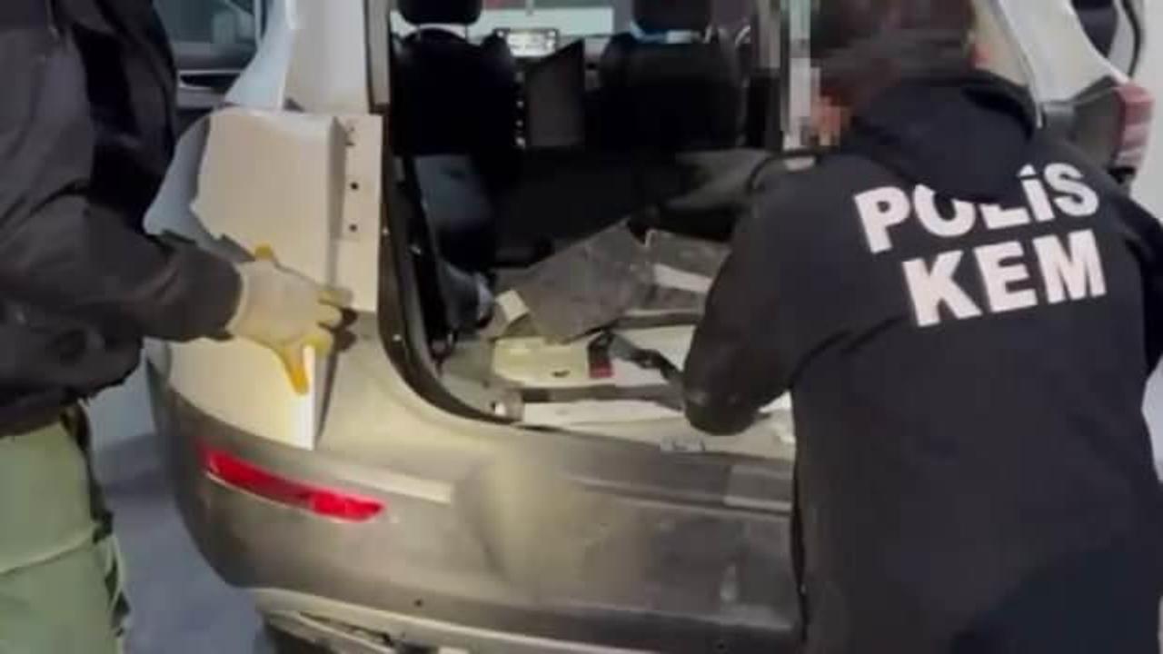 İran plakalı cipten &ccedil;ıktı: Tam 34 kilo!