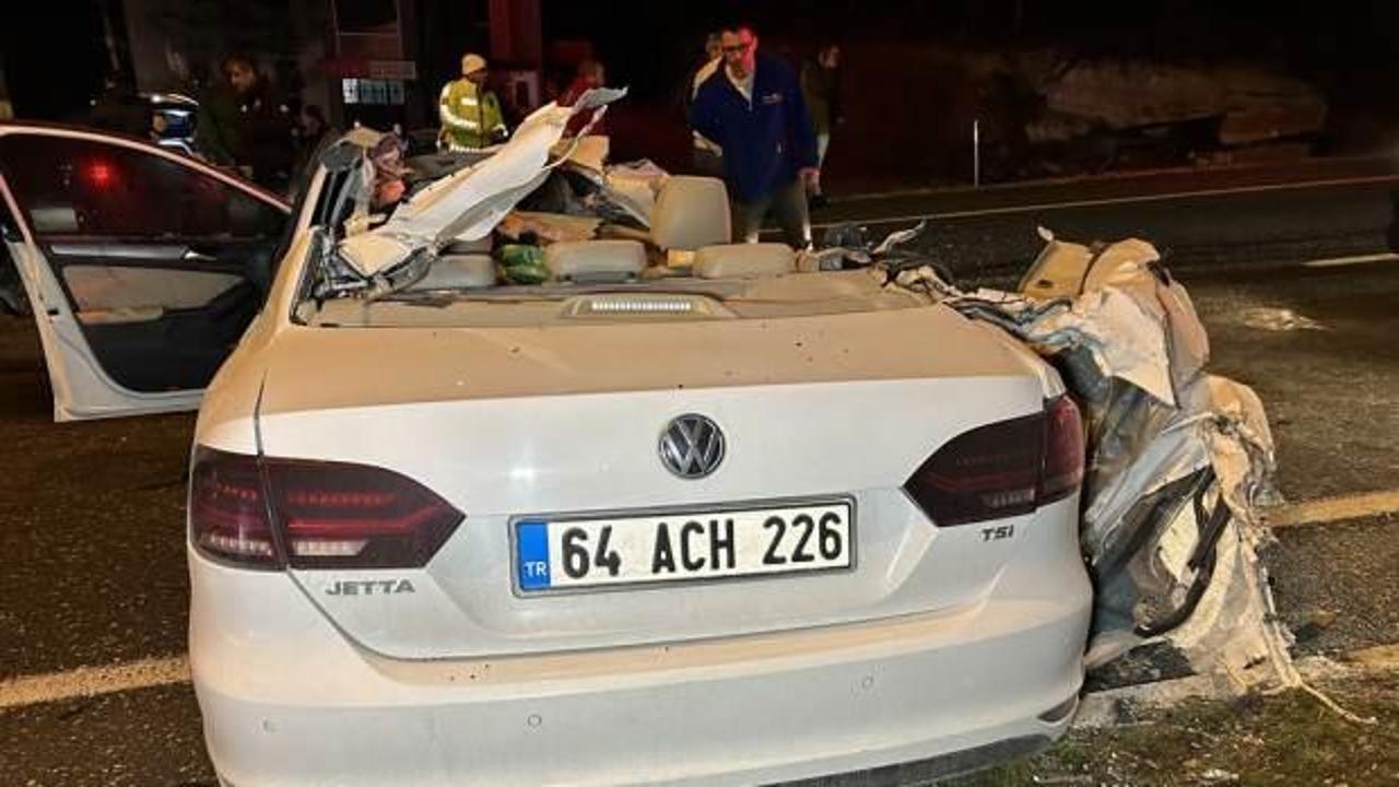 Korkun&ccedil; kaza! Ara&ccedil; hurdaya d&ouml;nd&uuml;