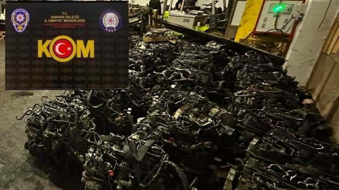 Ankara merkezli dev operasyon: 80 milyon TL’lik yedek parça ele geçirildi