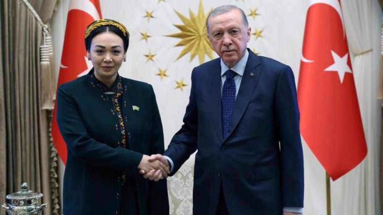 Başkan Erdoğan, D&uuml;nyag&ouml;zel Gulmanova'yı kabul etti