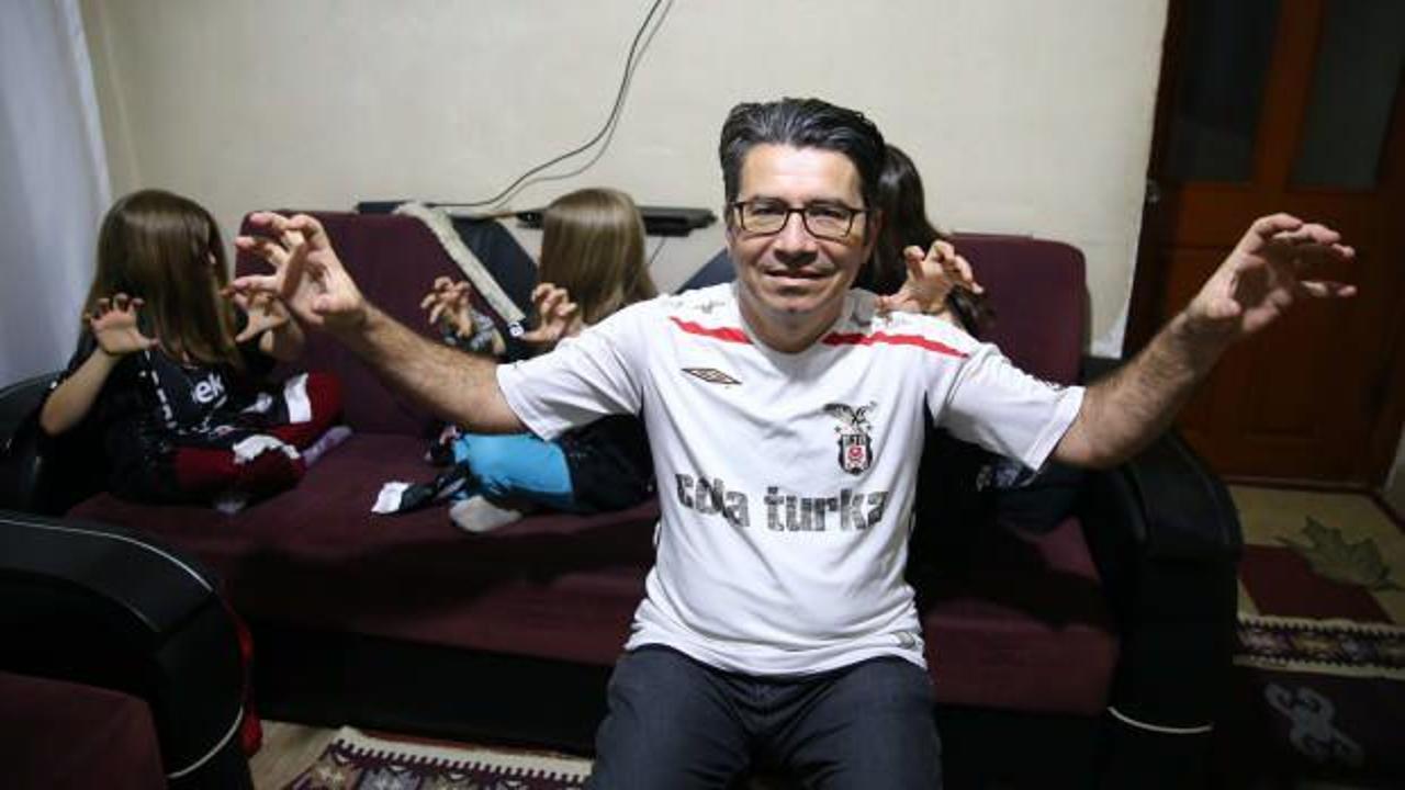 B&ouml;ylesi hi&ccedil; g&ouml;r&uuml;lmedi! Beşiktaş aşkı Mersinli babaya bunu yaptırdı! Kızlarına...