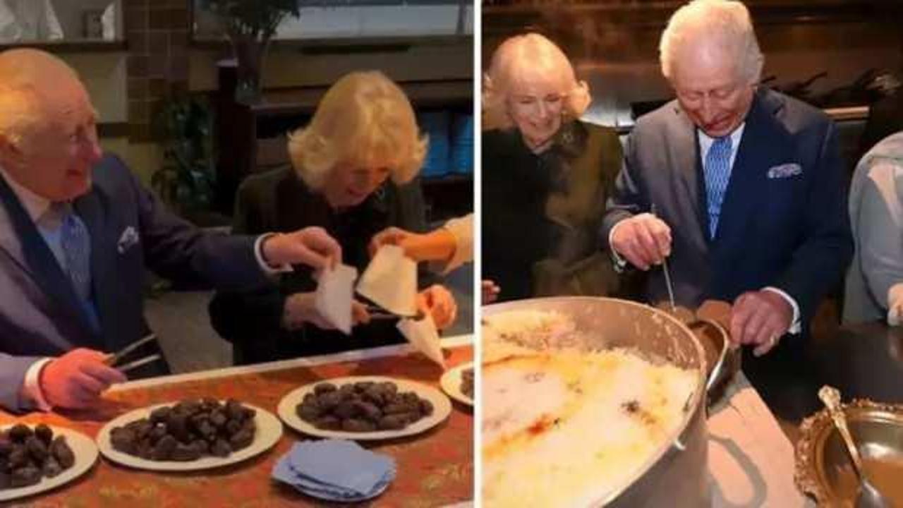 İngiltere Kralı ve Krali&ccedil;esi hurma paketledi