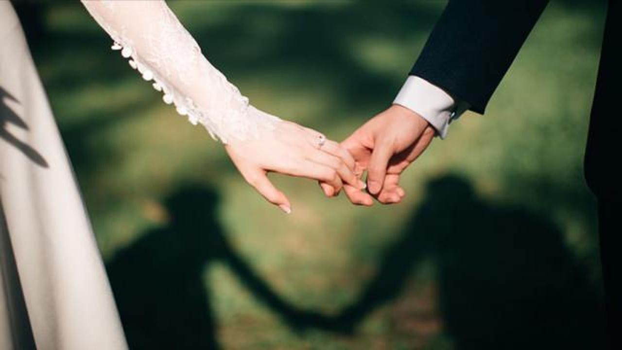 T&uuml;rkiye'de ge&ccedil;en yıl evlenen &ccedil;iftlerin sayısı 568 bin 395'e y&uuml;kseldi